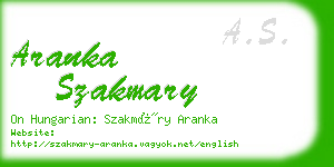 aranka szakmary business card